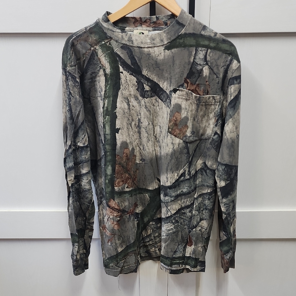 Mens Mossy Oak Camouflage Long Sleeve Tee